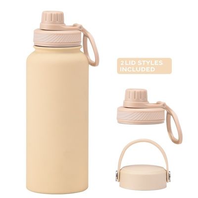 Conjunto de botellas de vacío de agua aislada recubierta en polvo para acampar Logotipo personalizado
