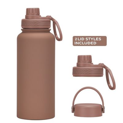 Conjunto de botellas de vacío de agua aislada recubierta en polvo para acampar Logotipo personalizado