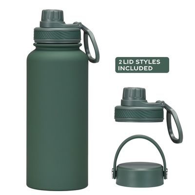 Conjunto de botellas de vacío de agua aislada recubierta en polvo para acampar Logotipo personalizado