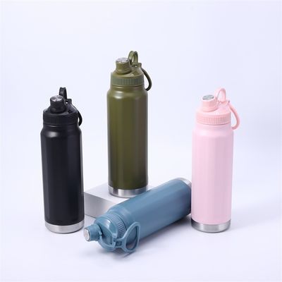 Flasca de vacío de acero inoxidable de tipo metálico Flasca térmica deportiva aislada botella de agua de 32 oz