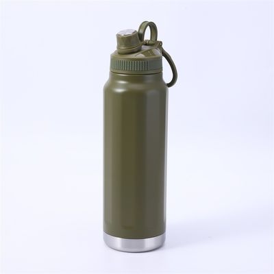 Flasca de vacío de acero inoxidable de tipo metálico Flasca térmica deportiva aislada botella de agua de 32 oz