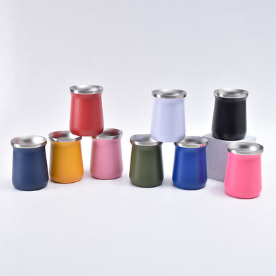 Tazas de té sostenibles 8oz Tazas de época con estilo de pared de acero inoxidable Vacuum Tumbler