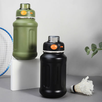 620 ml / 950 ml de capacidad Matte Man Bike Botella de agua aislada con tapa curva de acero inoxidable
