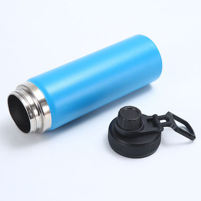 Botella de agua de gimnasio de 650 ml Tumbler de acero inoxidable para deportes al aire libre portátil