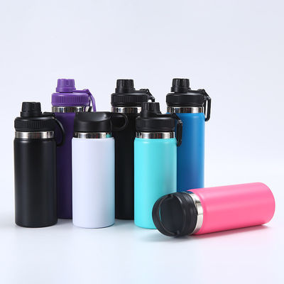 Botella de agua de gimnasio de 650 ml Tumbler de acero inoxidable para deportes al aire libre portátil