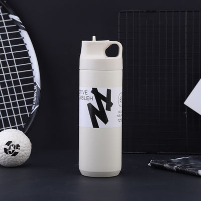 Acampada al aire libre Taza recta de doble pared de acero inoxidable de agua al vacío con paja