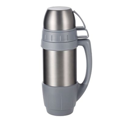 Botella de agua de acero inoxidable de 1000 ml aislada al vacío ideal para aventuras al aire libre