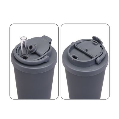 Logotipo personalizado Acceptable tumbler de vacío de acero inoxidable con tapa y taza de paja de viaje