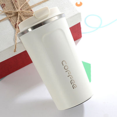 Taza de regalo de sublimación 350ml 304 de acero inoxidable con tapa de tornillo Taza de café térmica para viajes