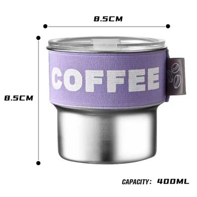 Diseño creativo 304 Taza de café de acero inoxidable 400ml Personalizado para regalo de oficina de mujeres