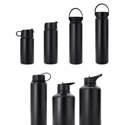 Botella de agua de acero inoxidable 304 de 18 oz con doble pared, vacío aislado, botella con tapa más nueva.