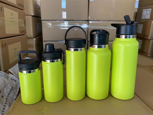 Flasco aislado con tapa 18/8 de acero inoxidable Sport Directo Botella de bebida negra 550ml