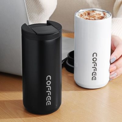 304 Taza de café aislada de acero inoxidable interior y 201 exterior para necesidades empresariales