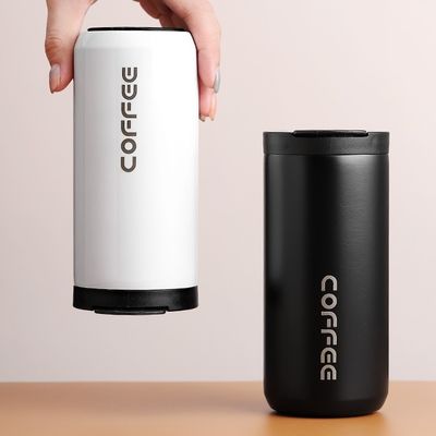 304 Taza de café aislada de acero inoxidable interior y 201 exterior para necesidades empresariales