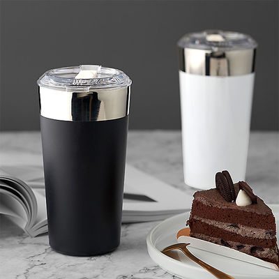 Logotipo personalizado No resbaladizo 304 vintage mate negro taza de café de acero inoxidable Taza de viaje para 2023