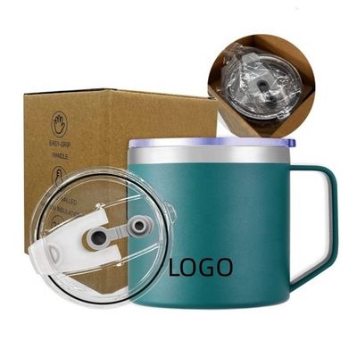 Tumbler de café aislado al vacío de acero inoxidable con logotipo personalizado y diseño aislado