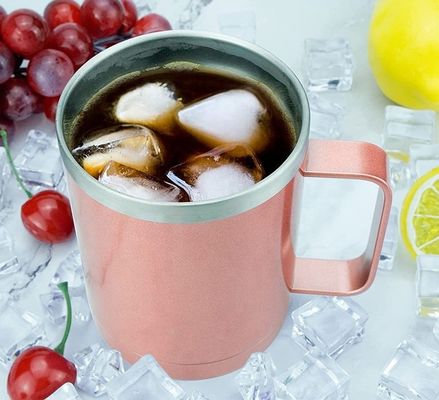 Tumbler de café aislado al vacío de acero inoxidable con logotipo personalizado y diseño aislado