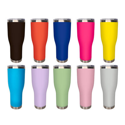 Diseño de campo 40 Oz Tipo de cintura de paja de automóvil Tumbler con manguera de acero inoxidable