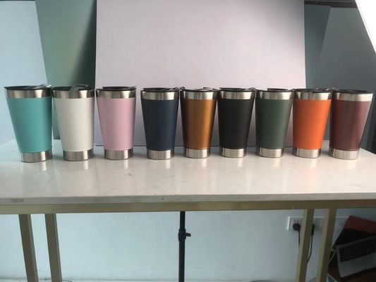 Botellas de vacío duraderas en el viaje Taza de café 20 oz de acero inoxidable delgado tumbler recto