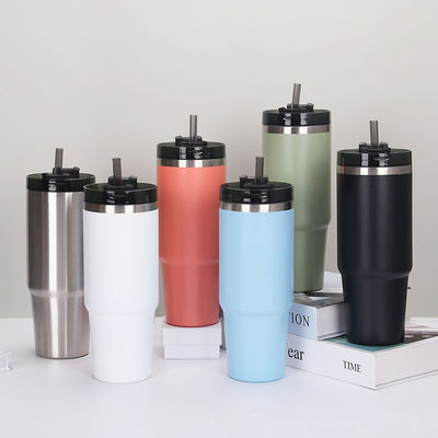 Taza de viaje personalizada y natural saludable de acero inoxidable aspirador de café con paja
