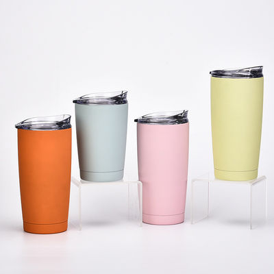 2023 Botellas de agua aisladas de doble pared y tumblers con vacío recubierto de polvo con logotipo