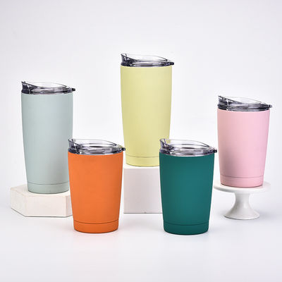 2023 Botellas de agua aisladas de doble pared y tumblers con vacío recubierto de polvo con logotipo