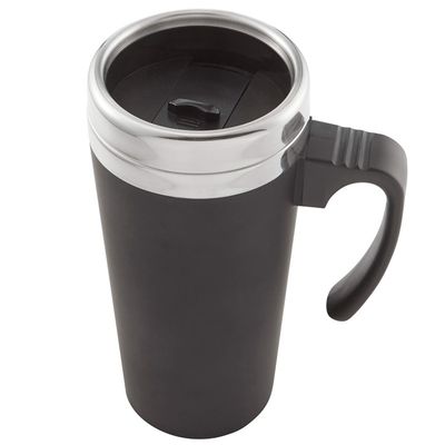 16 oz de doble pared de acero inoxidable taza de té con mango para almacenado en el tipo de bebida