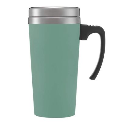 16 oz de doble pared de acero inoxidable taza de té con mango para almacenado en el tipo de bebida