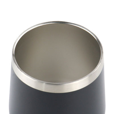 Tumbler de vino de huevo de acero inoxidable con revestimiento en polvo de color y aislamiento de doble pared
