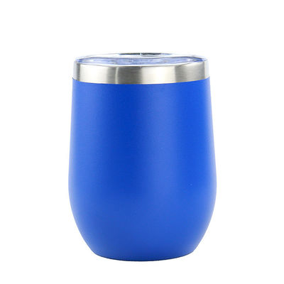 Ventaja ecológica Popular linda taza de vacío de 12 onzas en forma de huevo con doble pared con tapa