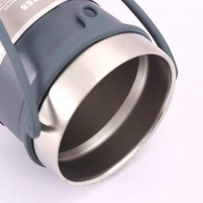 Taza de viaje portátil de acero inoxidable personalizada para acampar y actividades al aire libre