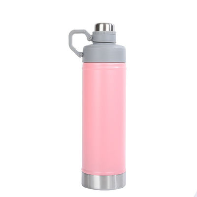 Logotipo personalizado aceptable doble pared de vacío aislado de deporte de la botella térmica de la mano