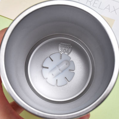 Taza de mezcla de acero inoxidable con tapa de diseño minimalista estilo eléctrico auto-agitar tumbler