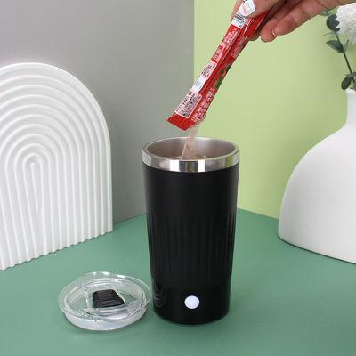 Taza de mezcla de acero inoxidable con tapa de diseño minimalista estilo eléctrico auto-agitar tumbler