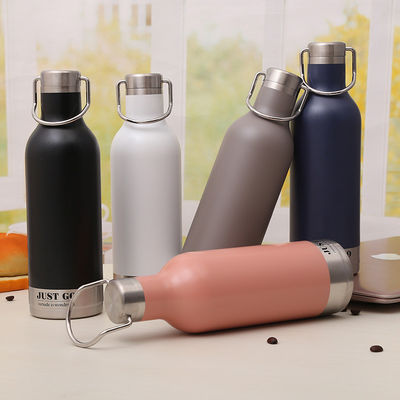 Regalo para el hogar y el deporte 500ml de acero inoxidable de goma mate pintura de doble pared frasco térmico con color personalizado