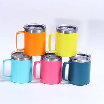 12 oz / 14 oz de acero inoxidable taza de taza de doble capa de vacío de polvo recubierto taza de color personalizado