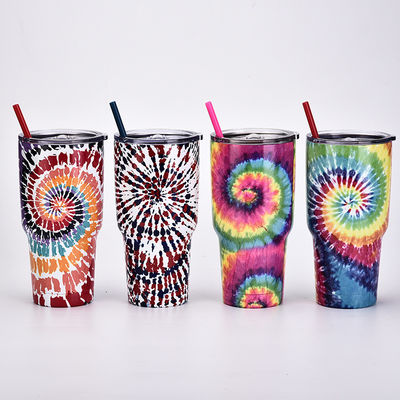 Botella de bebida aislada al vacío de acero inoxidable con paja de color personalizado aceptable