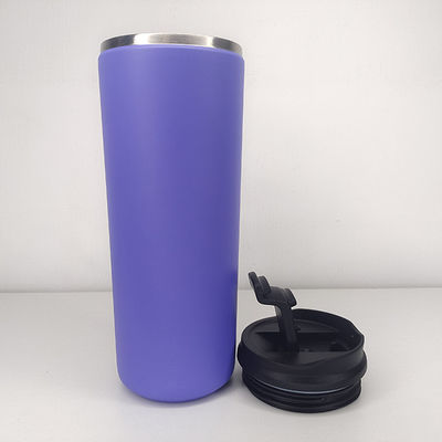 Oportunidad de campamento Logotipo personalizado Botella de agua de acero inoxidable con paja y tapas de plástico