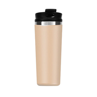 12 oz de cubierta de calidad alimentaria de PP con logotipo personalizado aventura al aire libre de doble pared aislada taza de viaje