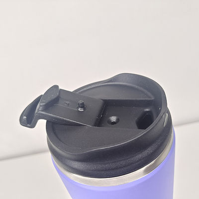 12 oz de cubierta de calidad alimentaria de PP con logotipo personalizado aventura al aire libre de doble pared aislada taza de viaje
