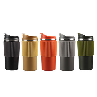 Taza de café aislada de acero inoxidable de 450 ml con tapa para mantener las bebidas calientes y frías