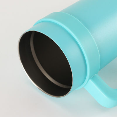Colores personalizados aceptables 40 oz de acero inoxidable Taza de café aislada con mango