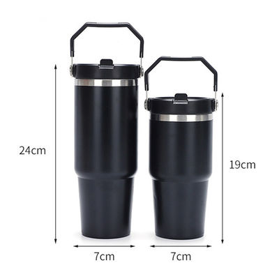 Regalos de negocios 40 oz de acero inoxidable vacío aislado taza de café con tapa y mango