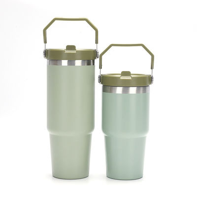 Regalos de negocios 40 oz de acero inoxidable vacío aislado taza de café con tapa y mango