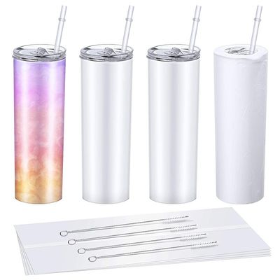20 oz Sublimación Blancos Tumbler de acero inoxidable Taza de café ecológica y duradera