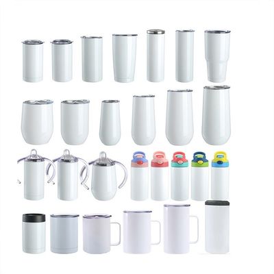 20 oz Sublimación Blancos Tumbler de acero inoxidable Taza de café ecológica y duradera