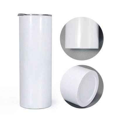 20oz 30oz Straight Skinny Sublimation Tumbler con tornillo en la tapa y taza de paja para acampar