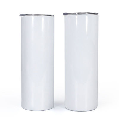 20oz 30oz Straight Skinny Sublimation Tumbler con tornillo en la tapa y taza de paja para acampar