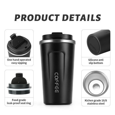 Tazas de café térmicas aisladas Logotipo personalizado 13 oz 17 oz Tumbler de acero inoxidable para viajes