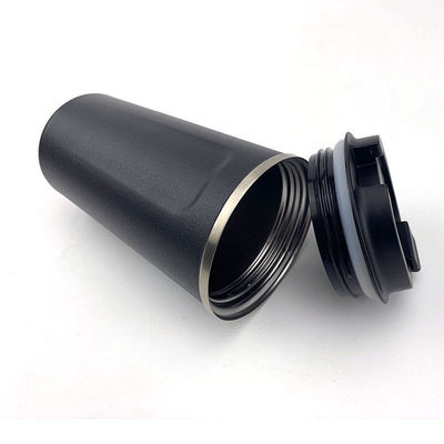 LID 12/17 oz de doble pared 18/8 térmico de café vacío aislado de viaje de acero inoxidable taza de café
